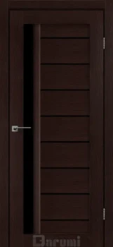 Двері Darumi Doors Bordo дуб честнат Чорне скло