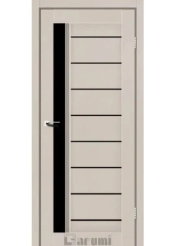 Двери Darumi Doors Bordo дымчастый краст Черное стекло