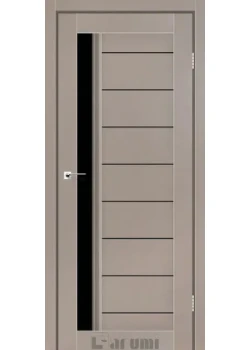 Двери Darumi Doors Bordo серый краст Черное стекло