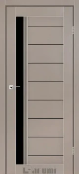 Двері Darumi Doors Bordo сірий краст Чорне скло