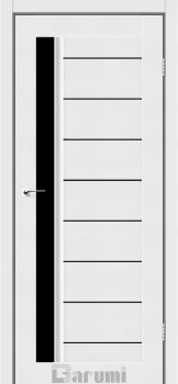 Двері Darumi Doors Bordo білий матовий Чорне скло