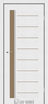 Двері Darumi Doors Bordo білий текстурний сатин бронза
