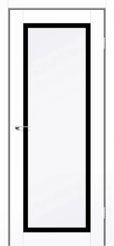 Двері Darumi Doors ANNECY білий матовий Чорне скло