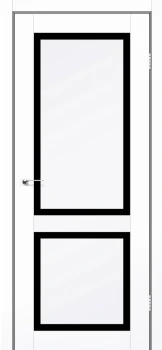 Двері Darumi Doors RAMONA білий матовий Чорне скло