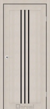 Двері Darumi Doors Christi дуб мембау Чорне скло
