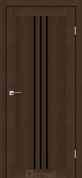 Двері Darumi Doors Christi дуб честнат Чорне скло