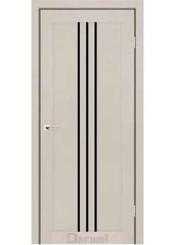 Двери Darumi Doors Christi дымчастый краст Черное стекло