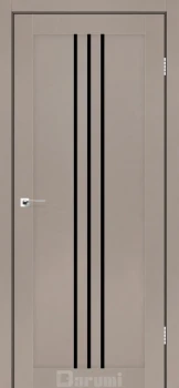 Двері Darumi Doors Christi сірий краст Чорне скло