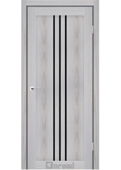 Двери Darumi Doors Christi серая модрина Черное стекло