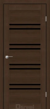 Двері Darumi Doors Mary дуб честнат Чорне скло