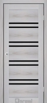 Двері Darumi Doors Mary сіра модрина Чорне скло