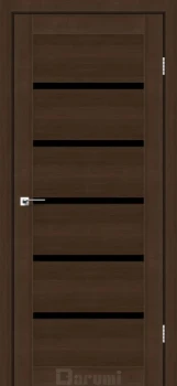Двері Darumi Doors Tina дуб честнат Чорне скло