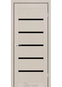 Двери Darumi Doors Tina дымчастый краст Черное стекло