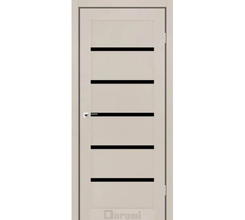 Межкомнатные Двери Darumi Doors Tina дымчастый краст Черное стекло Ламинатин