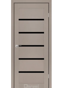 Двери Darumi Doors Tina серый краст Черное стекло