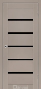 Двері Darumi Doors Tina сірий краст Чорне скло
