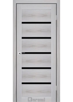 Двери Darumi Doors Tina серая модрина Черное стекло