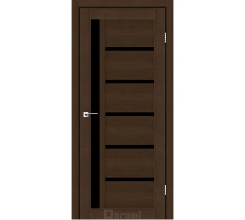 Міжкімнатні Двері Darumi Doors Arny дуб честнат Чорне скло Ламінатин