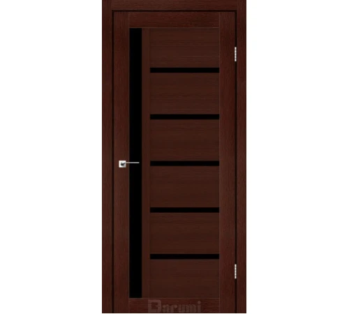 Межкомнатные Двери Darumi Doors Arny венге панга Черное стекло Ламинатин