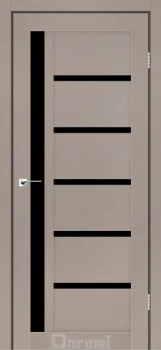 Двері Darumi Doors Arny сірий краст Чорне скло