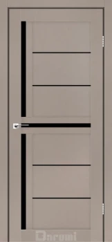 Двері Darumi Doors Sabrina сірий краст Чорне скло