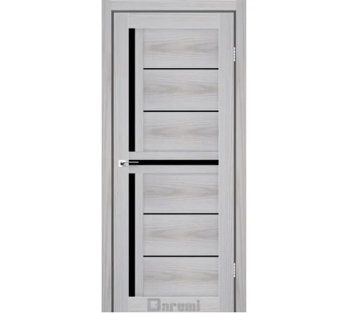 Межкомнатные Двери Darumi Doors Sabrina серая модрина Черное стекло Ламинатин