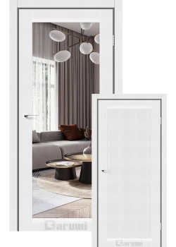 Двери Darumi Doors Violeta белый текстурный с односторонним зеркалом