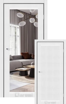 Двері Darumi Doors Violeta білий текстурний з одностороннім дзеркалом