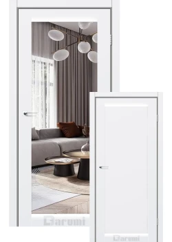 Двери Darumi Doors Violeta белый мат с односторонним зеркалом