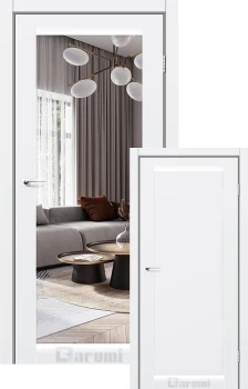 Двері Darumi Doors Violeta білий мат з одностороннім дзеркалом