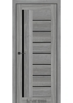 Двери Darumi Doors Floriana-01 орех грей ривер Черное стекло