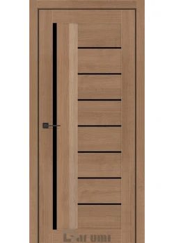 Двери Darumi Doors Floriana-01 орех кендал Черное стекло