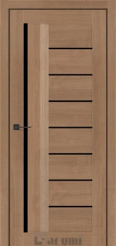 Двері Darumi Doors Floriana-01 горіх кендал Чорне скло