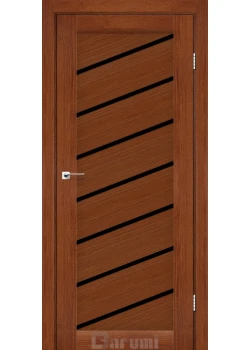 Двери Darumi Doors Rosalia орех роял Черное стекло