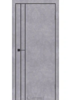 Двери Darumi Doors Plato Line PTL-05 бетон серый молдинг и торцы алюминий черный