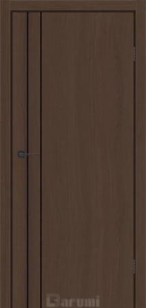 Межкомнатные Двери Darumi Doors Plato Line PTL-05 дуб карини молдинг и торцы алюминий черный Ламинатин