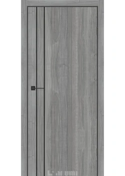 Двери Darumi Doors Plato Line PTL-05 орех грей ривер молдинг и торцы алюминий черный