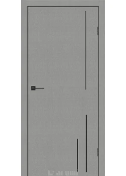 Двери Darumi Doors Plato Line PTL-06 металлический грей молдинг и торцы алюминий черный