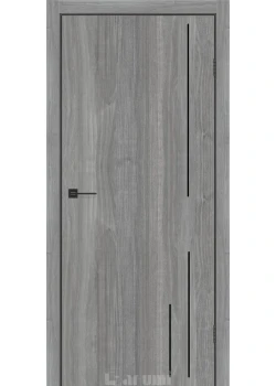 Двери Darumi Doors Plato Line PTL-06 орех грей ривер молдинг и торцы алюминий черный