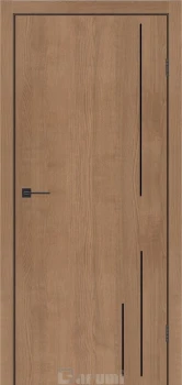 Двері Darumi Doors Plato Line PTL-06 горіх кендал молдинг і торці алюміній чорний