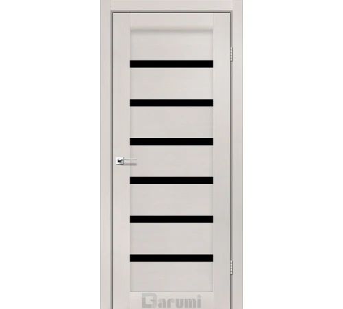 Межкомнатные Двери Darumi Doors Vela дуб ольс Черное стекло Ламинатин