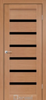 Двері Darumi Doors Vela дуб натуральний Чорне скло