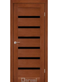 Двери Darumi Doors Vela орех роял Черное стекло