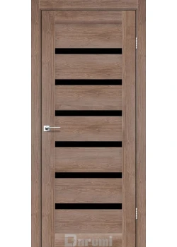 Двери Darumi Doors Vela орех бургун Черное стекло