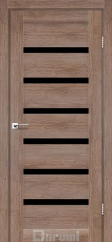 Двері Darumi Doors Vela горіх бургун Чорне скло