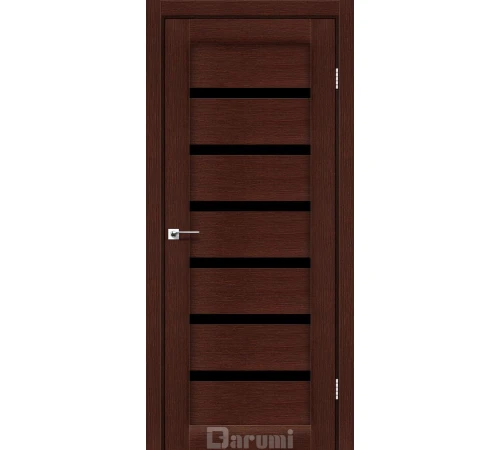 Межкомнатные Двери Darumi Doors Vela венге панга Черное стекло Ламинатин