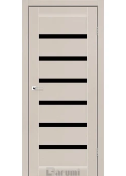 Двери Darumi Doors Vela дымчастый краст Черное стекло