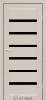 Двері Darumi Doors Vela димчастий краст Чорне скло
