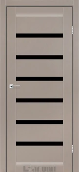 Двері Darumi Doors Vela сірий краст Чорне скло