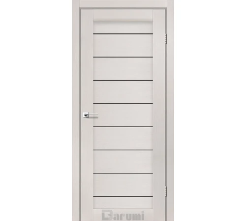 Межкомнатные Двери Darumi Doors Leona дуб ольс Черное стекло Ламинатин